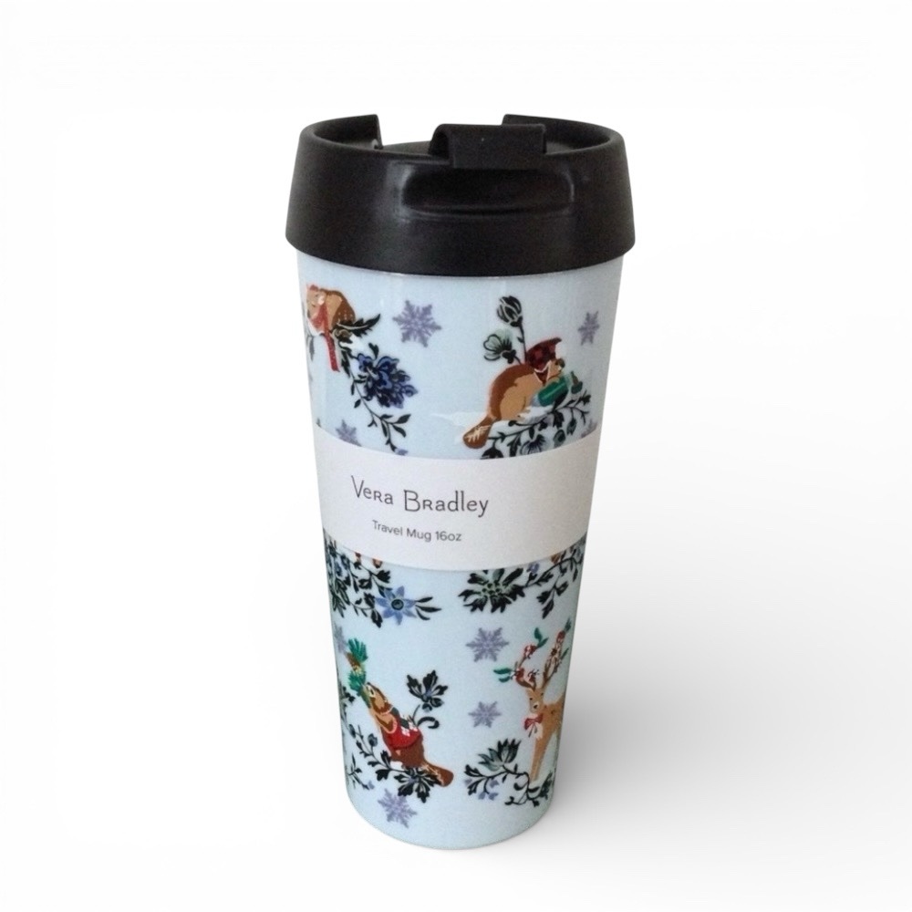 VERA BRADLEY Merry Mischief Snow Day 3‑Pc Set – Pen, Notebook, Travel Mug - NWT - Picture 9 of 14